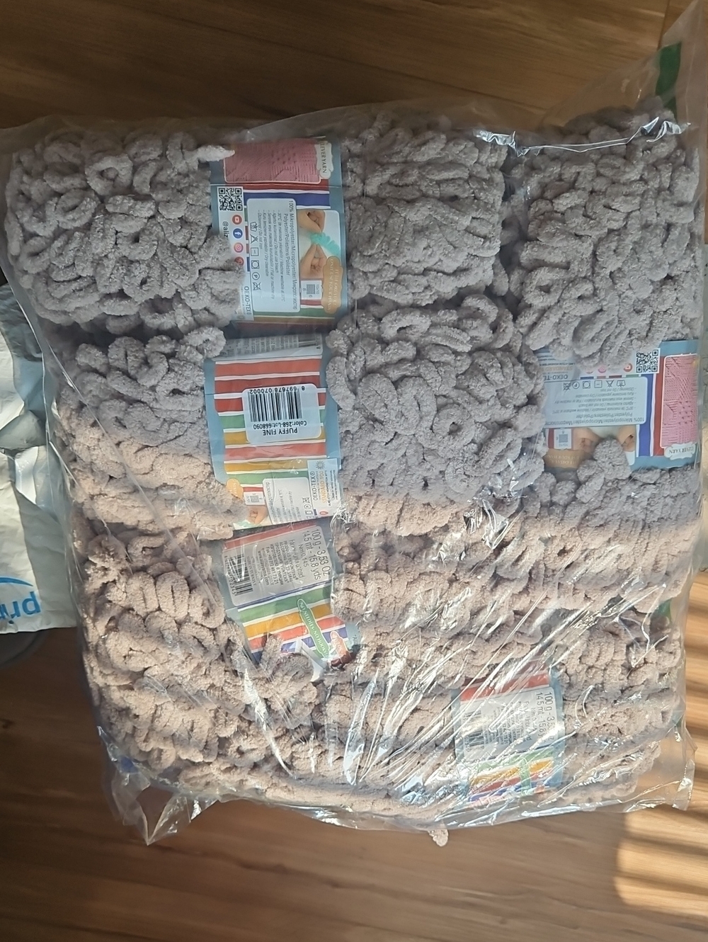 Plush Chunky Knit Throw Blanket - Taupe